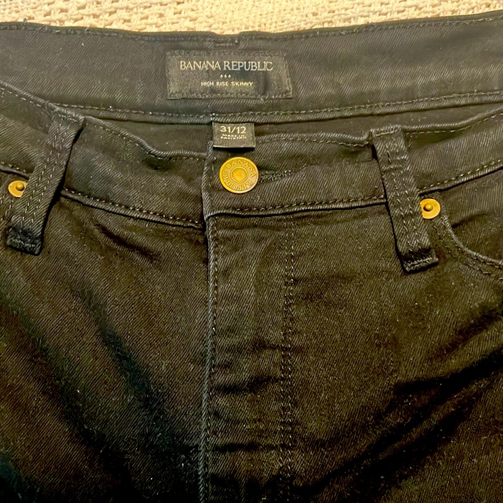Banana Republic black high rise skinny jeans -size 12